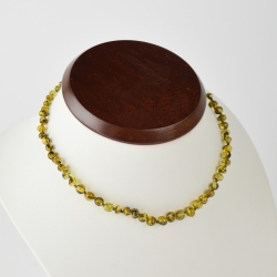 Light green amber teething necklace